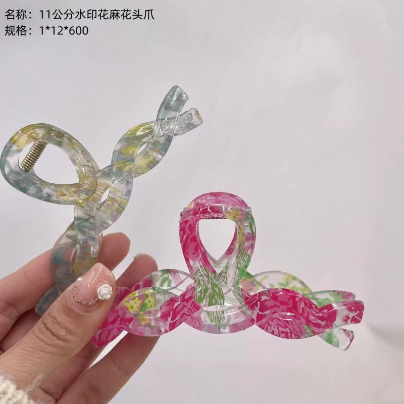 11cm water printing twist head claw