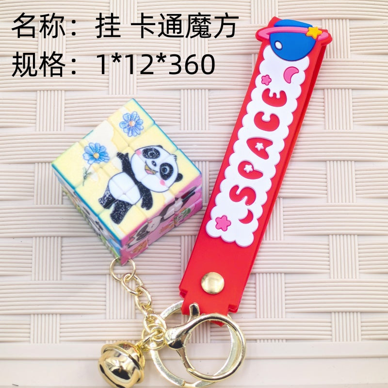 Hang a cartoon Rubik's cube