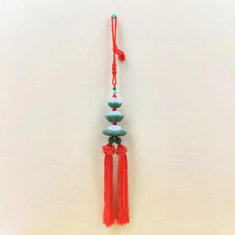 Car pendant, double Su-style three-layer lotus