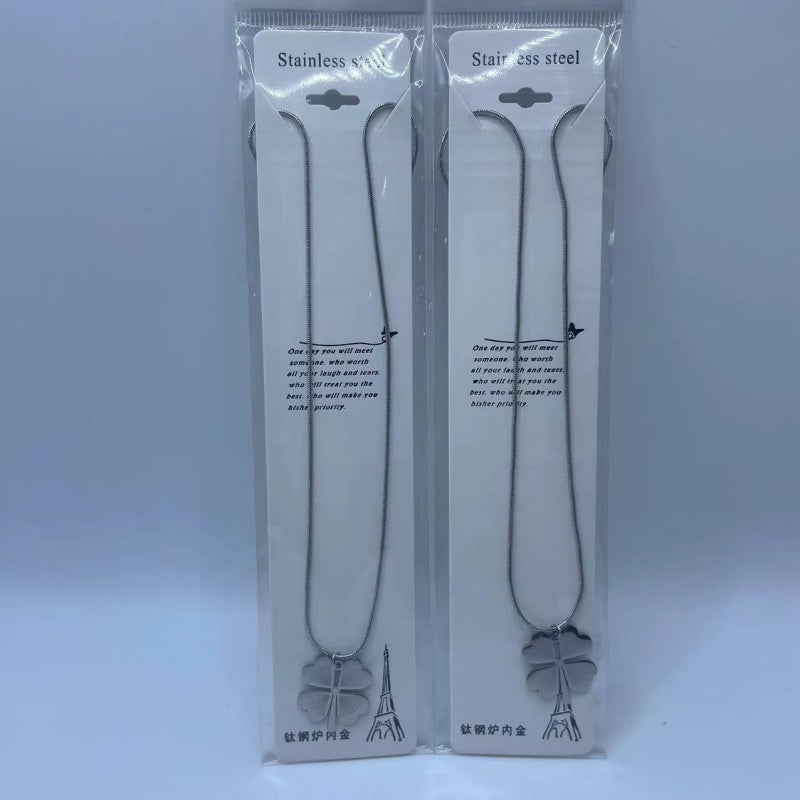 Titanium steel necklace - 5 mixed styles