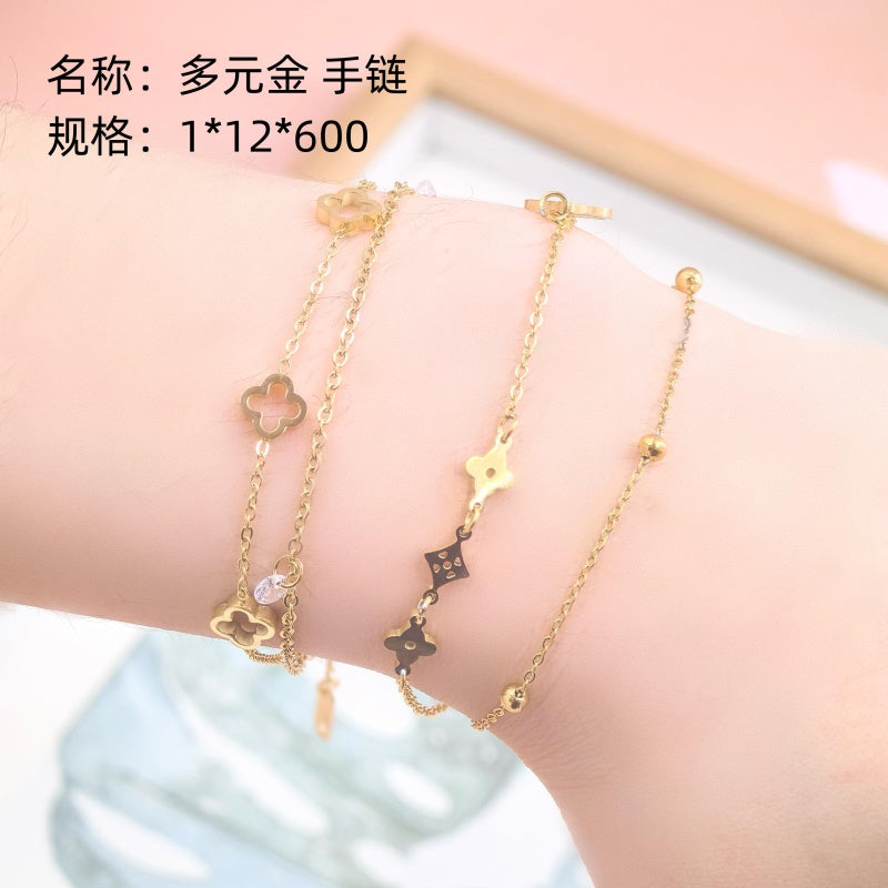 Multivariate gold bracelet