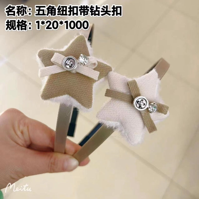 Five - pointed button with drill - bit buckle