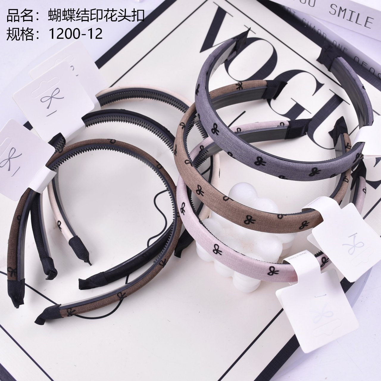 Bow - tie printed hair clip