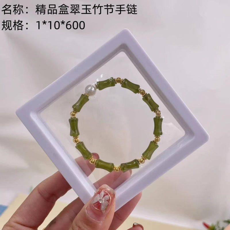 Exquisite box jade bamboo joint bracelet