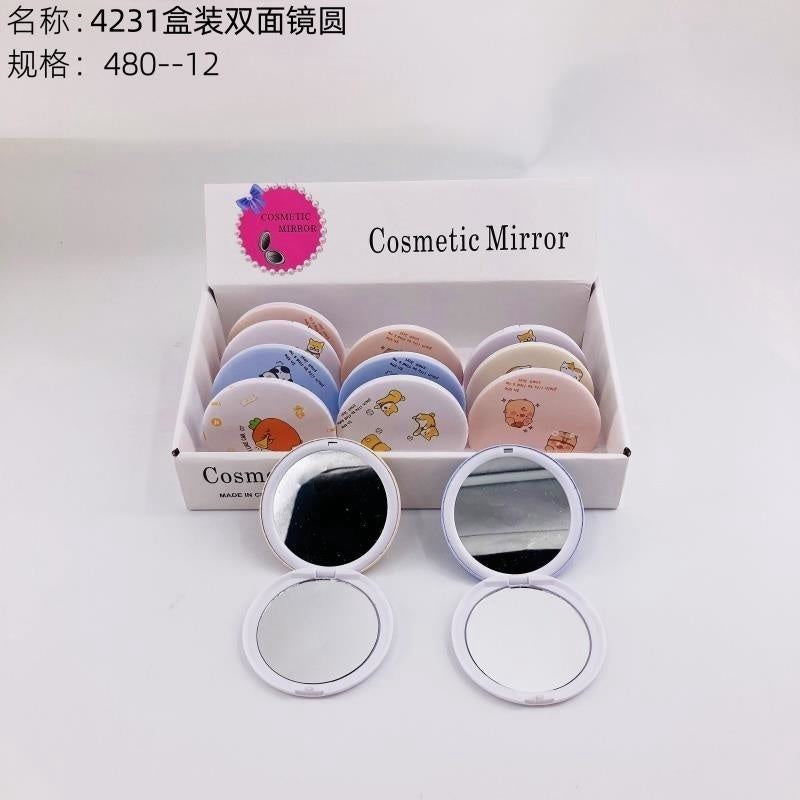 4231 boxed double-sided round mirror