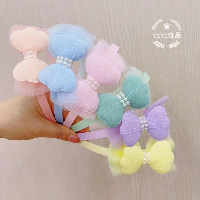 Large gauze pearl waistband buckle