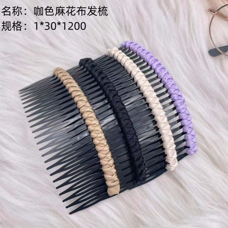 Brown Twisted Cloth Hair Comb