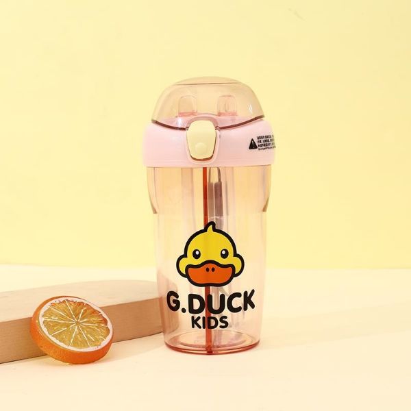 Yellow Duck Jelly Mao Shuang Drink Cup-Pink 430ml