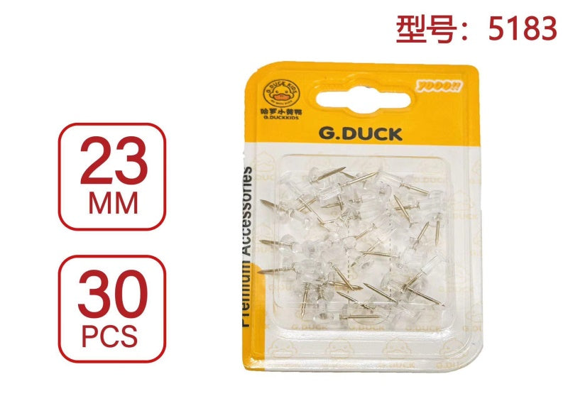 Yellow duck 5183023MM transparent Tuhao gold I-shaped nail 30psc