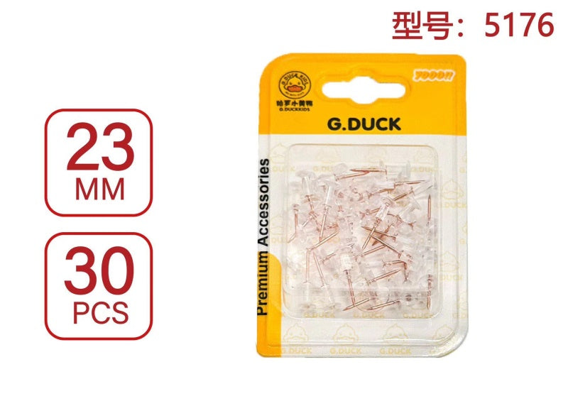 Yellow duck 5176/23MM transparent rose gold I-nail 30pcs