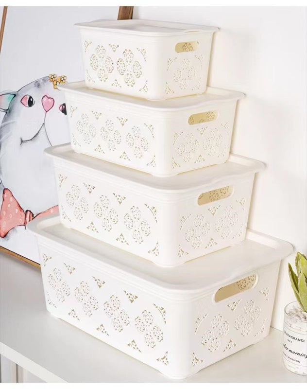 2376B Increased Flower Language Storage Basket 17L