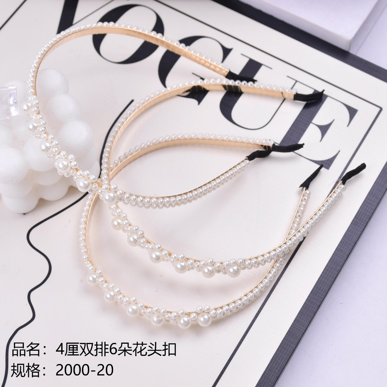 4 PCT double row 6 flower head buckle