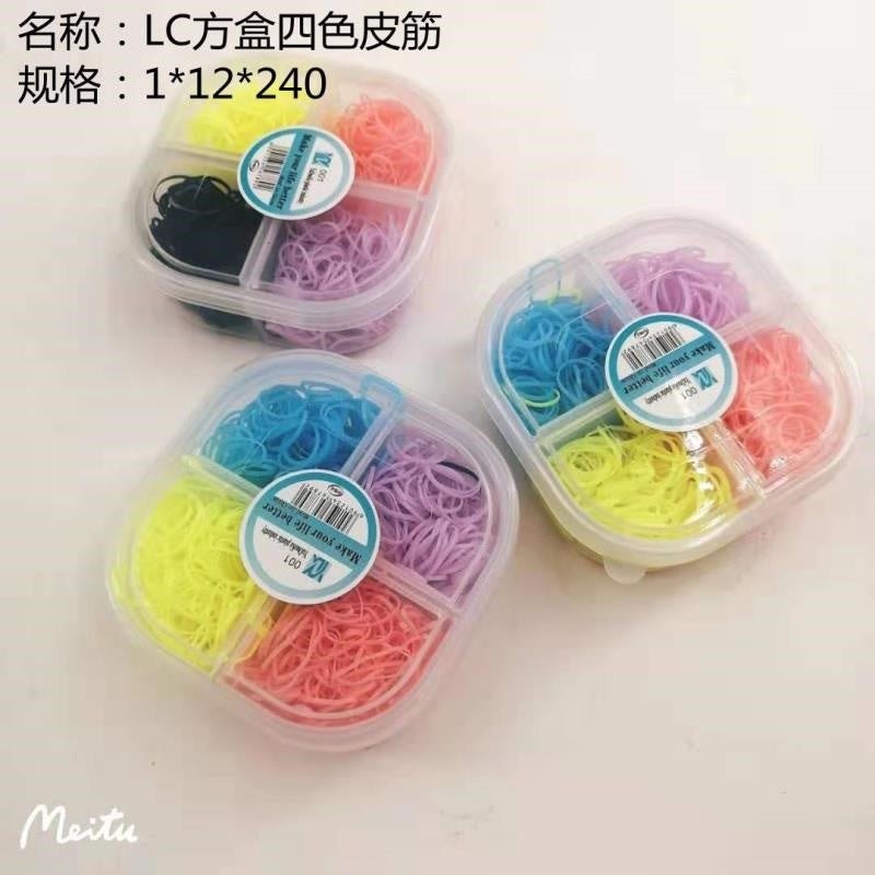 LC square box four color rubber band