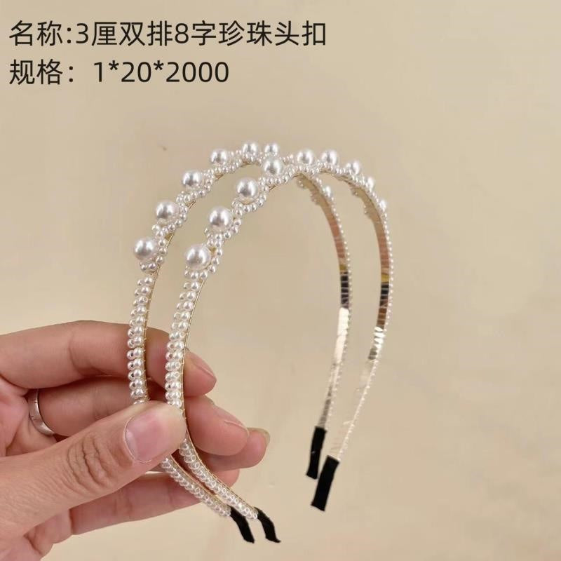 3-Pin Double-Row 8-Character Pearl Head Buckle