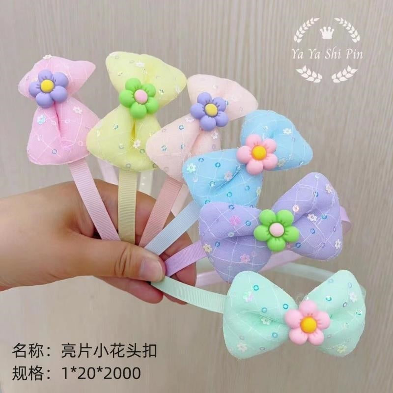 Sequin floral buckle