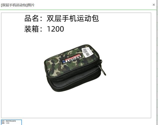 Double-layer mobile phone sports bag