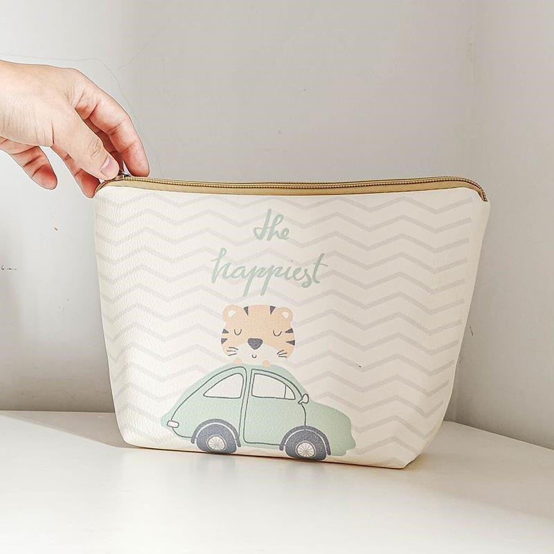 Cosmetic bag (3D style), mixed flower pattern