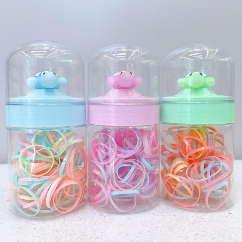 LC small turtle black color rubber band mixed color