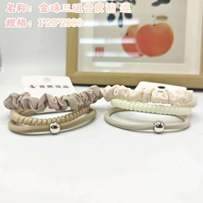 Gold bead three combination rubber band mix