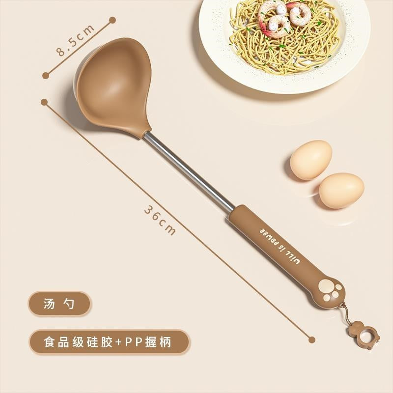 Bear Claw Silicone Spoon-Brown