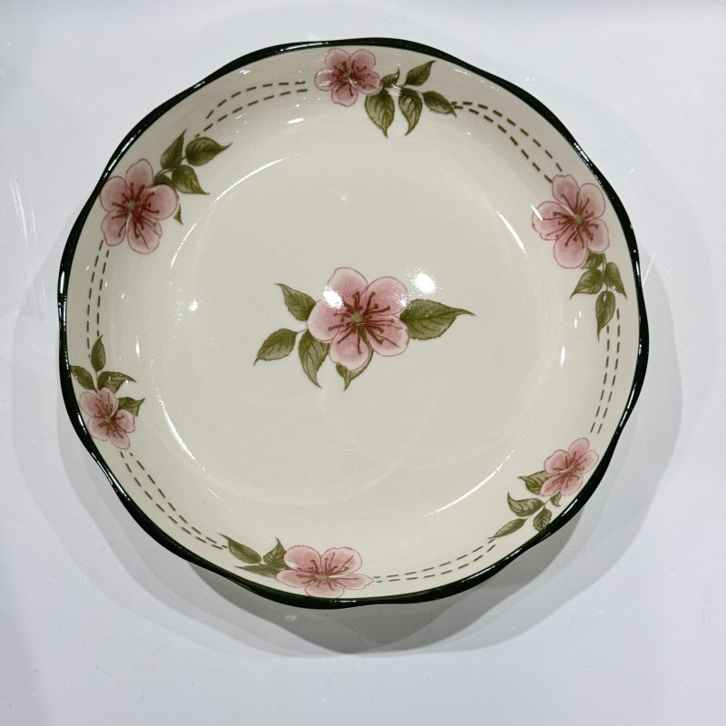 7 lotus mouth plate-poetry road flower art