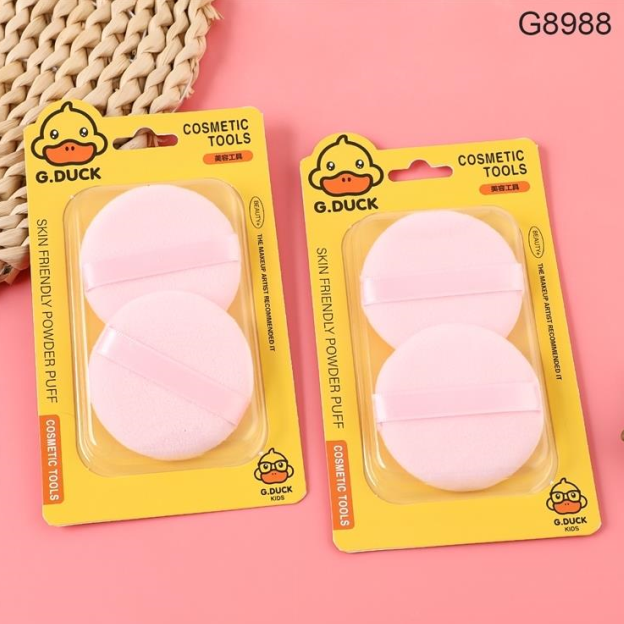 G8988 G.DUCK Yellow Duck Two Round Puffs
