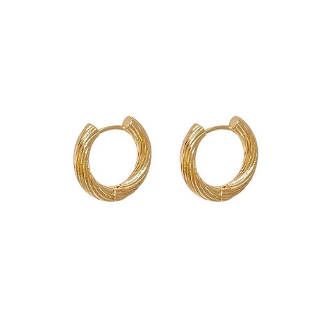 Gold-plated copper earring