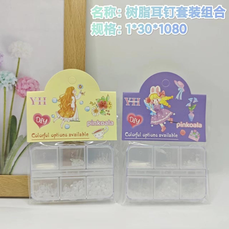 Resin earring set combination