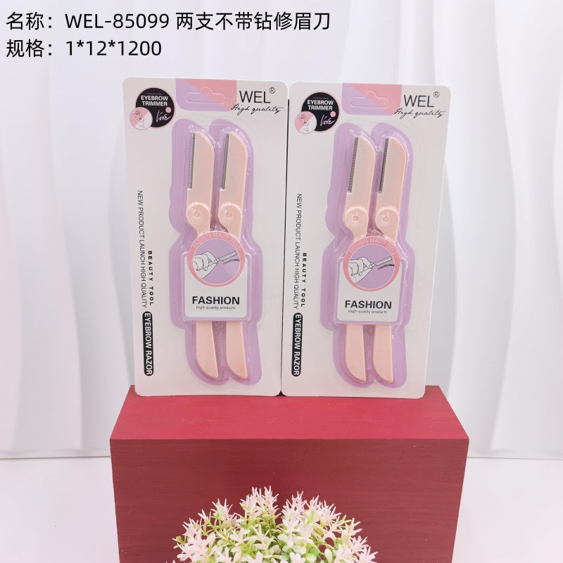 WEL-85099 two eyebrow razors without diamonds