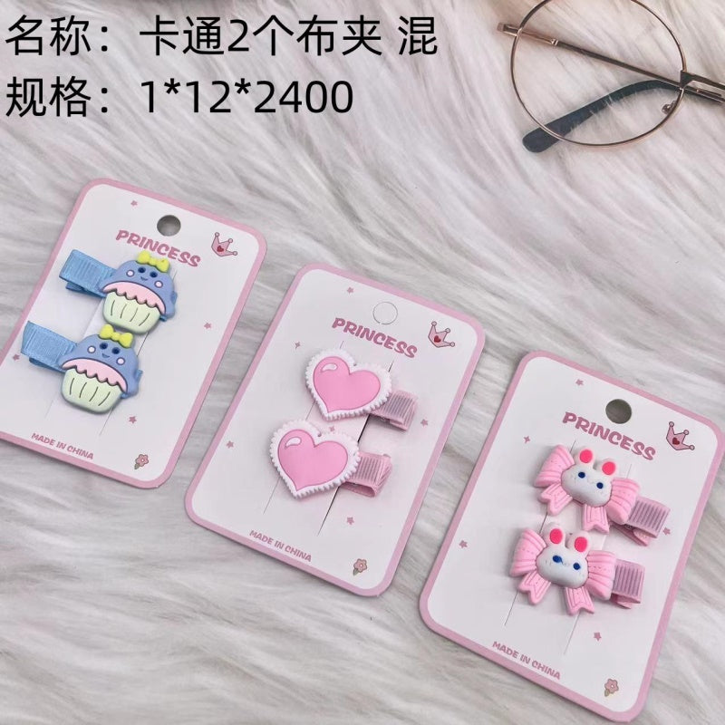 2 cloth clips for cartoons, mixed