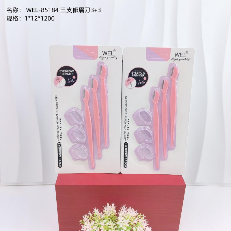 WEL-85184 Three eyebrow razors 3+3