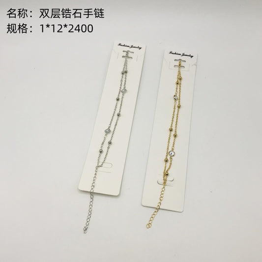 Double-layer zircon bracelet