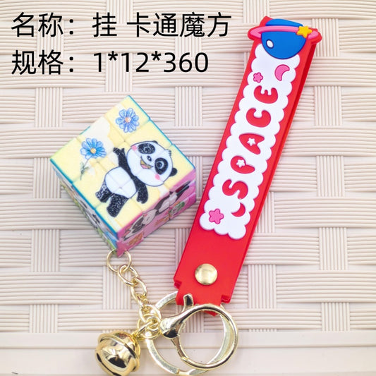 Hang a cartoon Rubik's cube