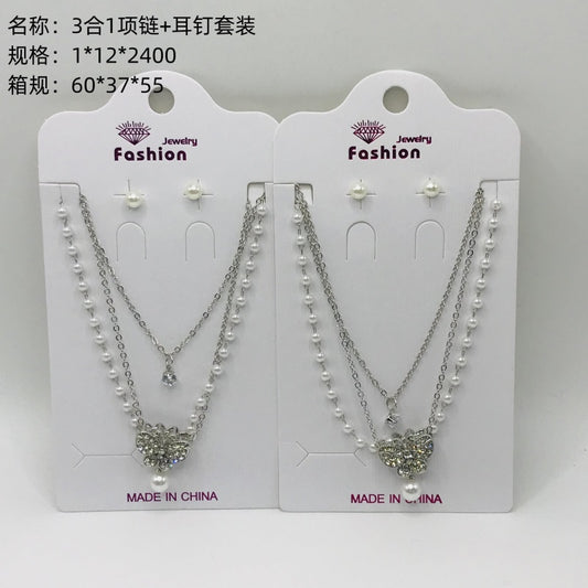 3-in-1 Necklace + Earring Set