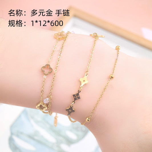 Multivariate gold bracelet