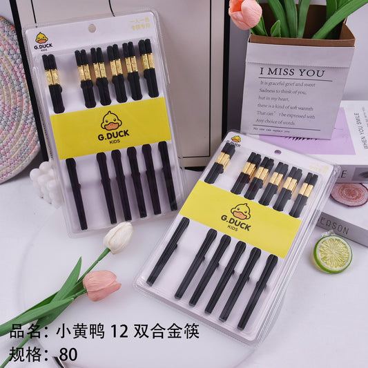 Yellow Duck 12 Pair of Chopsticks