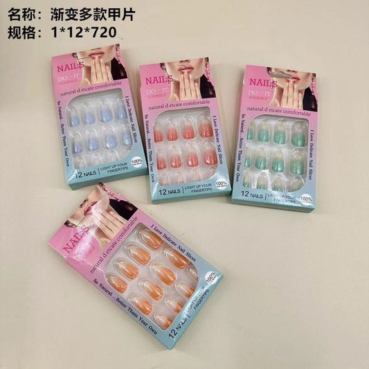 1132 Gradient Multiple Types of Nail Tips