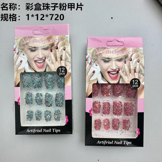 192 color box, bead powder, nail tips