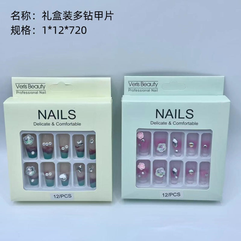 Gift boxed multi - diamond nail tips