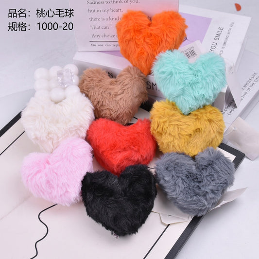 Heart - shaped fluffy ball