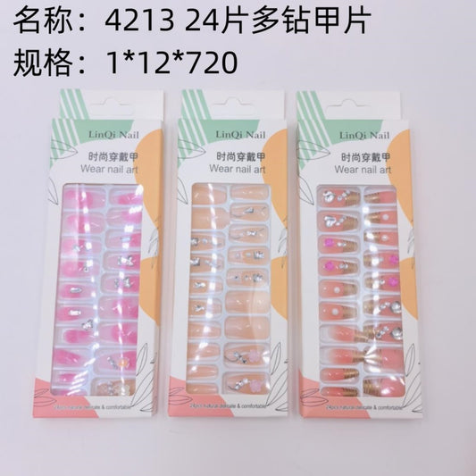 4213 24-piece multi-diamond nail tips