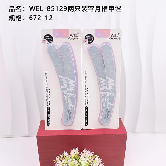 WEL-85129 Two-piece Crescent-shaped Nail File