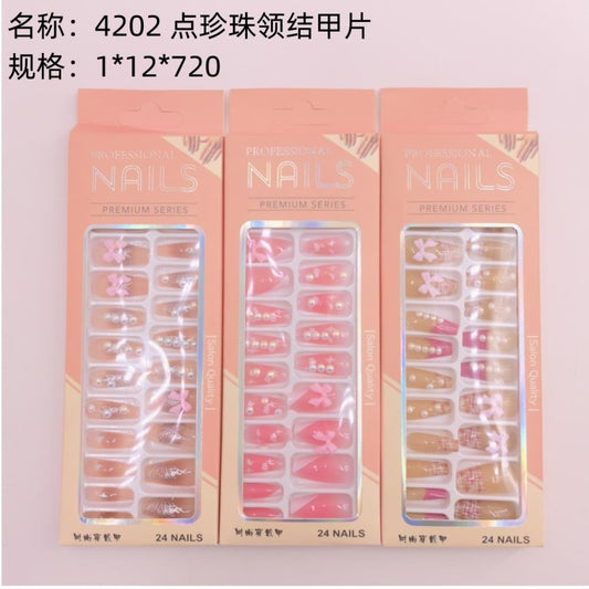 4202 pieces of pearl bow - tie nail tips