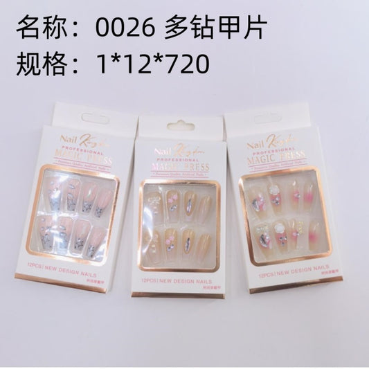 0026 multi-diamond nail pieces