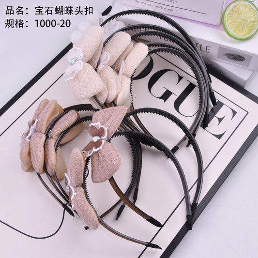 Gemstone butterfly hair buckle