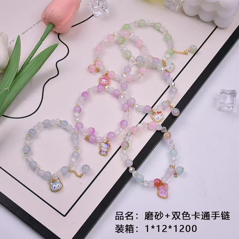 Matte + two - color cartoon bracelet