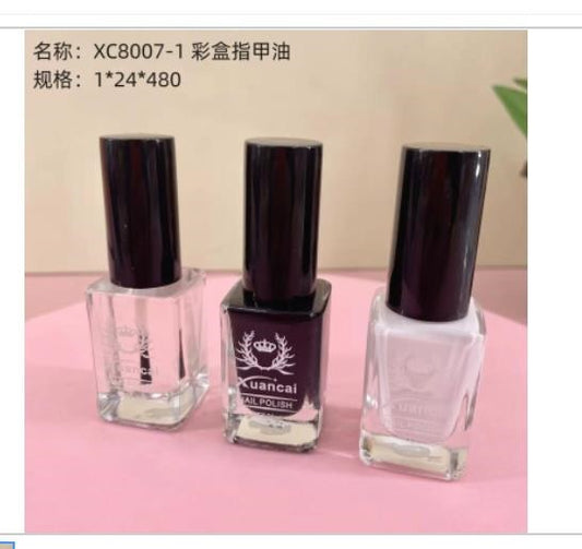 XC8007-1 Black and White Nail Polish