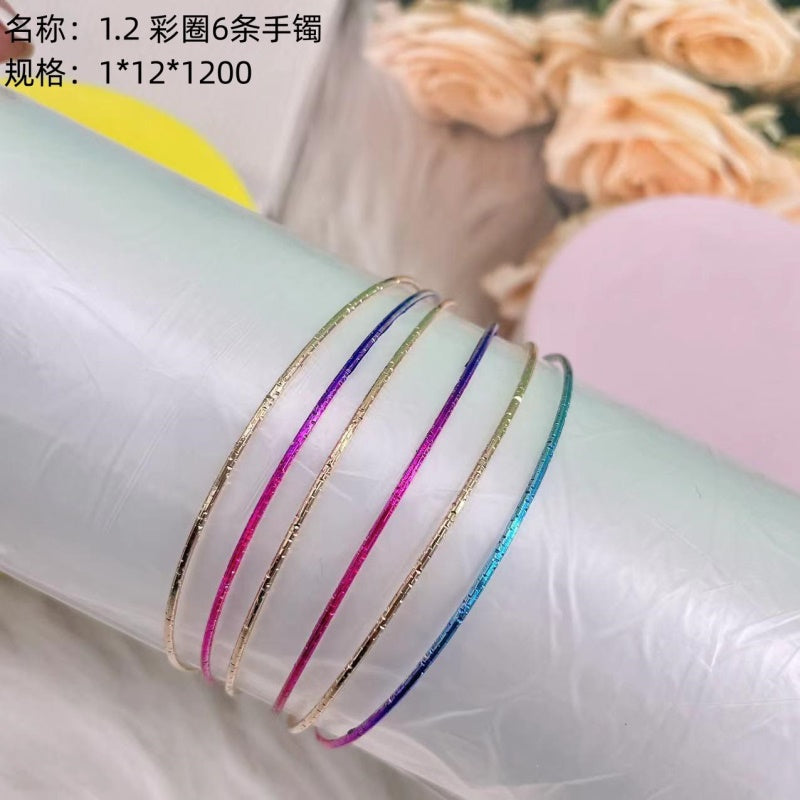 1.2 Six bracelets with colorful rings