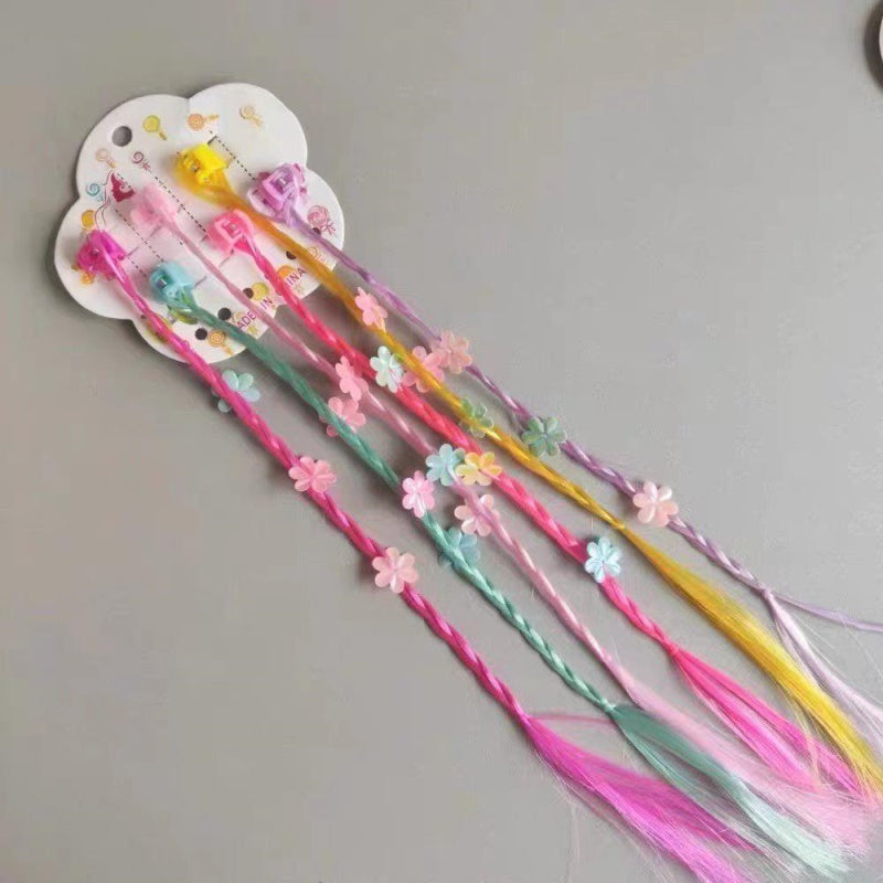 Small-clawed sequin flowers colorful braids