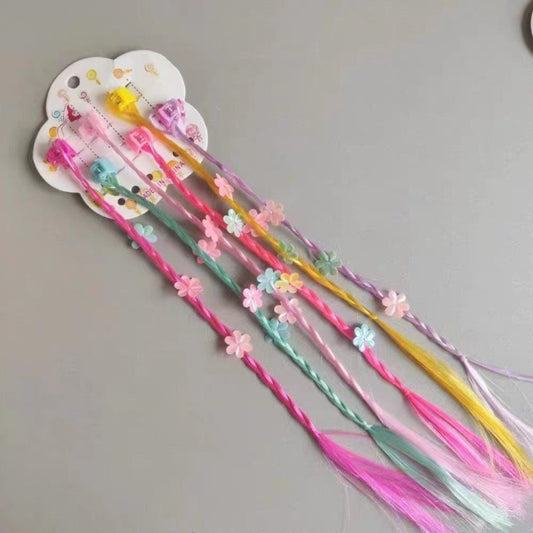 Small-clawed sequin flowers colorful braids